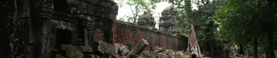 Ta Prohm na een fikse regenbui,Siem Reap (Cambodja)